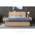 Storage functional wooden bedroom MDF melamine headboard bed